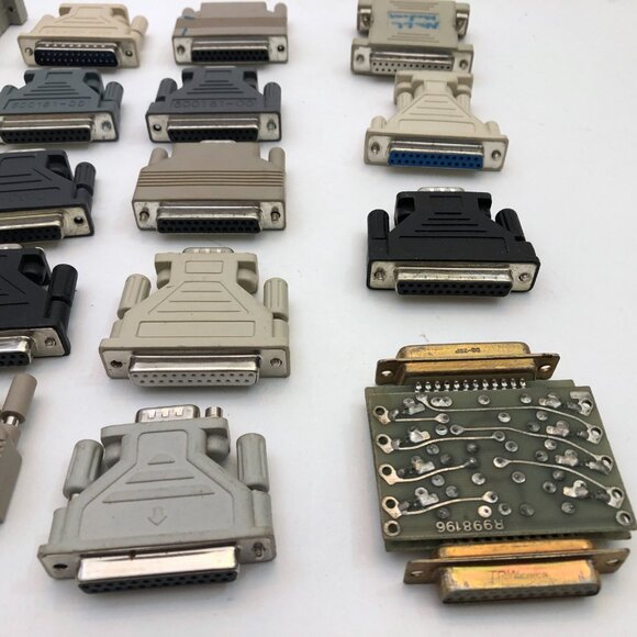 Lot of 34 Vintage Computer Gender Changer Adapters & Parts - Picture 2 of 6